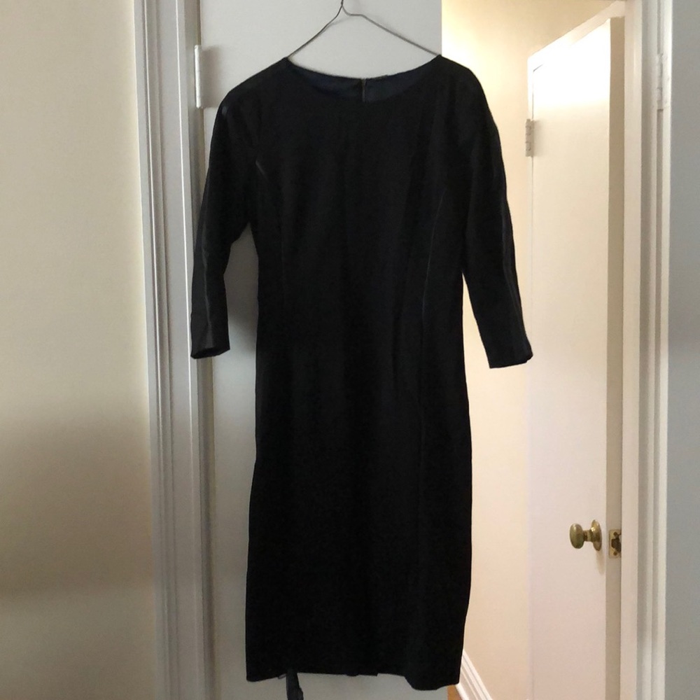 Elie Tahari Leather Accent dress